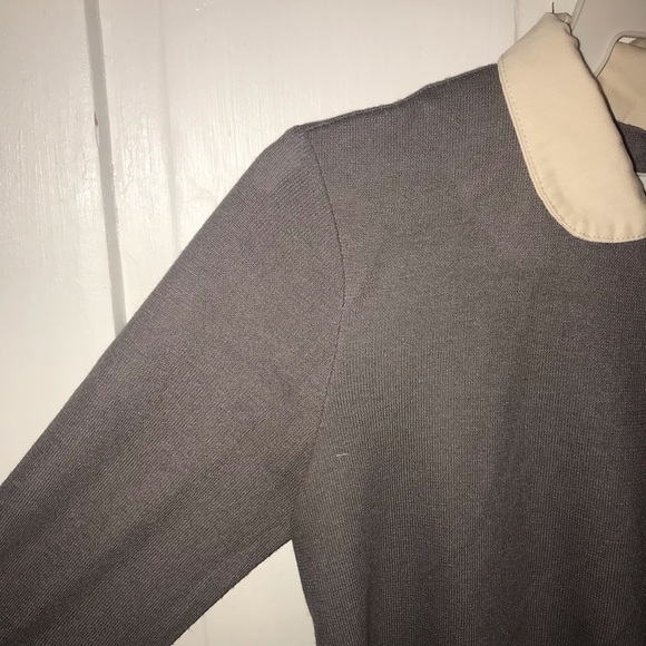 Grey Dress With Peter Pan Collar - Picture 3 of 5